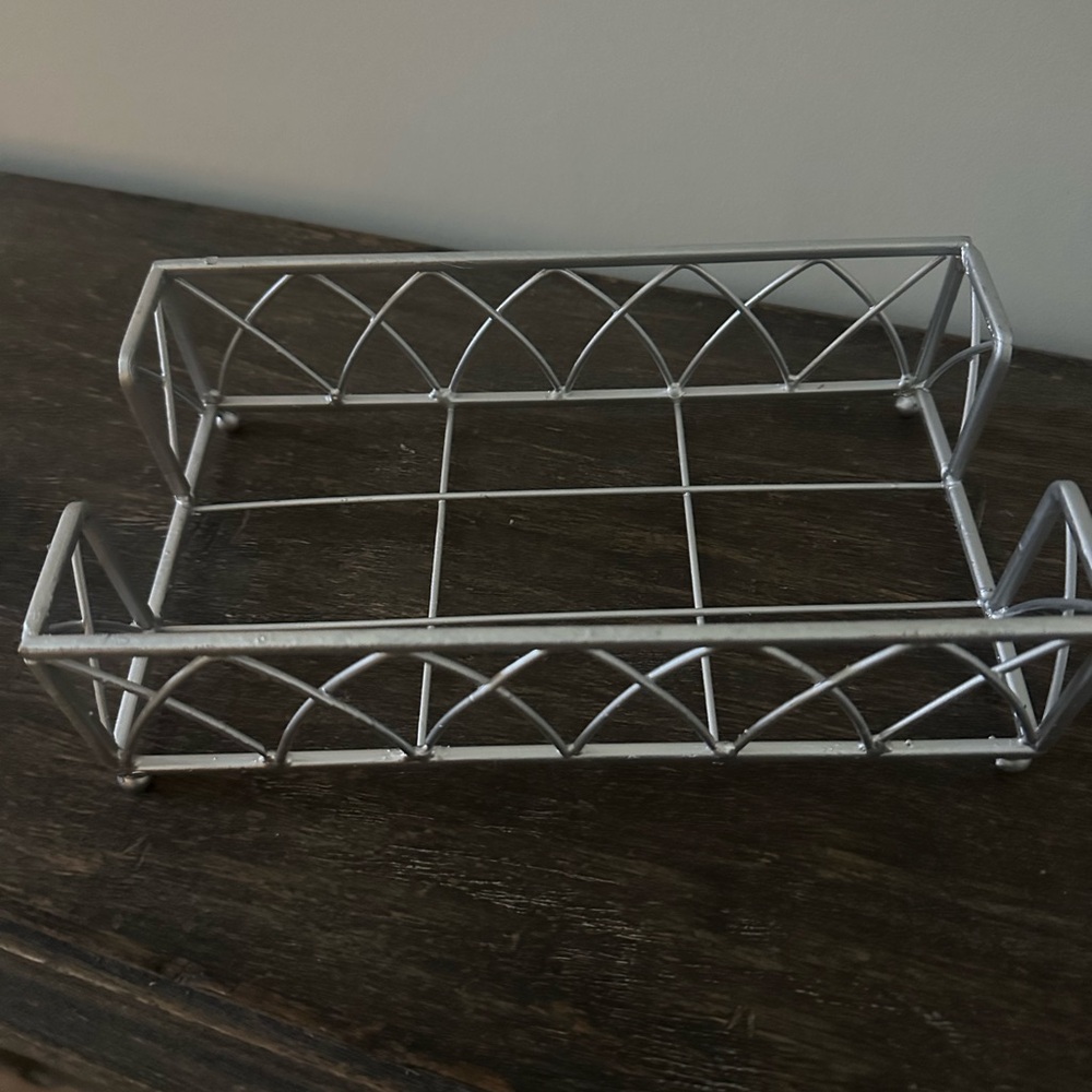 Silver napkin holder